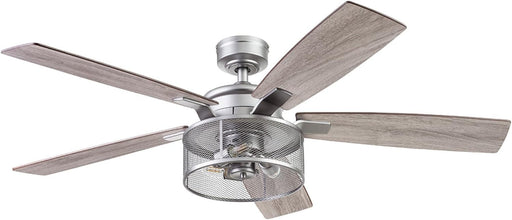 52 in. Industrial Style Ceiling Fans, Indoor Ceiling Fan and Light Remote Control-1-ErisView
