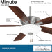 52 in. LED Energy Efficient Ceiling Fans with Pull Chain, Dark Walnut Reversible Brushed Nickel Ceiling Fan-2-ErisView