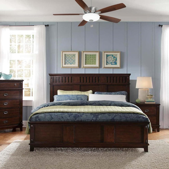 52 in. LED Energy Efficient Ceiling Fans with Pull Chain, Dark Walnut Reversible Brushed Nickel Ceiling Fan-6-ErisView