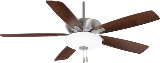 52 in. LED Energy Efficient Ceiling Fans with Pull Chain, Dark Walnut Reversible Brushed Nickel Ceiling Fan-1-ErisView