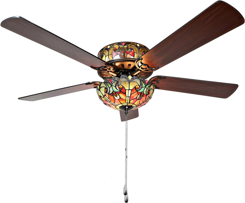 52 in. LED Unique Ceiling Fans, Charming Antique Ceiling Fans Light Fixture-1-ErisView