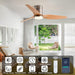 52 in. Low Ceiling Fan and Light, Smart Dimmable Ceiling Fans with Remote, Modern Ceiling Fan for Kitchen Bed Rooom Dining Room, Reversible Ceiling Fan -2-ErisView