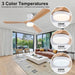 52 in. Low Profile Ceiling Fan with Light and Remote, Quiet Reversible Flush Mount Ceiling Fan, Wood Hugger Ceiling Fans, Indoor Outdoor Ceiling Fans-3-ErisView