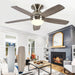52 in. Low Profile Ceiling Fan with Remote, Flush Mount Ceiling Fan and Light, Reversible Dimmable Wood Ceiling Fan for Bedroom Living Room Dining Room-2-ErisView