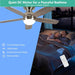 52 in. Low Profile Ceiling Fan with Remote, Flush Mount Ceiling Fan and Light, Reversible Dimmable Wood Ceiling Fan for Bedroom Living Room Dining Room-7-ErisView