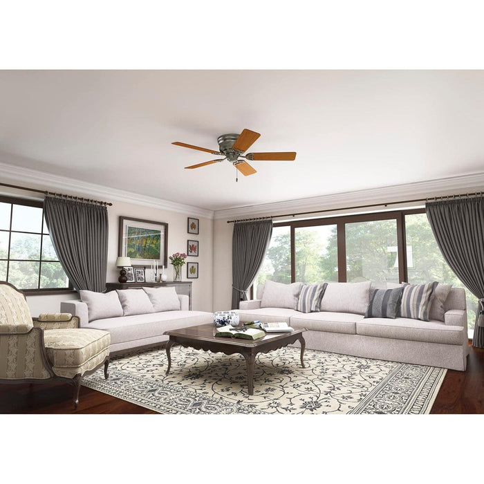 52 in. Low Profile Indoor Antique Traditional Ceiling Fans without Lights, Ceiling Fan with Reversible Blades Pull Chains Whisper Wind Motor-3-ErisView