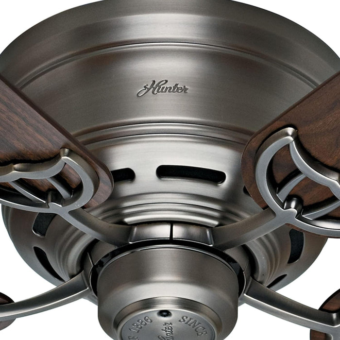 52 in. Low Profile Indoor Antique Traditional Ceiling Fans without Lights, Ceiling Fan with Reversible Blades Pull Chains Whisper Wind Motor-8-ErisView