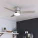 52 in. Low Profile Indoor Ceiling Fan with LED Light and Remote Control, Brushed Nickel Ceiling Fan-4-ErisView
