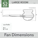52 in. Low Profile Indoor Ceiling Fan with LED Light and Remote Control, Brushed Nickel Ceiling Fan-7-ErisView