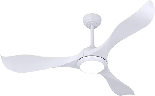 52 in. Low Profile Modern Ceiling Fan with Lights, White Ceiling Fan with Remote, 3 Blade Reversible Quietest Fan For Sleeping-1-ErisView