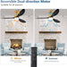 52 in. Luxury Ceiling Fans with Light and Remote Control, Modern Gold Black Ceiling Fan, 3 Blade Chandelier Bedroom Ceiling Fans-2-ErisView