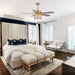 52 in. Luxury Gold Crystal Ceiling Fan Chandelier with Remote Light Kit-ErisView