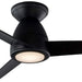 52 in. Matte Black 3 Blade Flush Mount Outdoor Ceiling Fan with LED Light Kit and Remote, Works with Alexa Google Assistant Samsung Things Ios android APP-24-ErisView