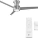 52 in. Matte Black 3 Blade Flush Mount Outdoor Ceiling Fan with LED Light Kit and Remote, Works with Alexa Google Assistant Samsung Things Ios android APP-31-ErisView