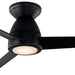 52 in. Matte Black 3 Blade Flush Mount Outdoor Ceiling Fan with LED Light Kit and Remote, Works with Alexa Google Assistant Samsung Things Ios android APP-3-ErisView
