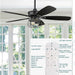 52 in. Matte Black Caged Farmhouse Ceiling Fan with Lights and Remote Control, Rustic Ceiling Fans, Industrial Ceiling Fans-2-ErisView