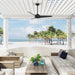 52 in. Matte Black Ceiling Fan, 3 Blade Ceiling Fan with Light, Hugger Ceiling Fans-4-ErisView