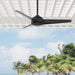 52 in. Matte Black Ceiling Fan, 3 Blade Ceiling Fan with Light, Hugger Ceiling Fans-5-ErisView