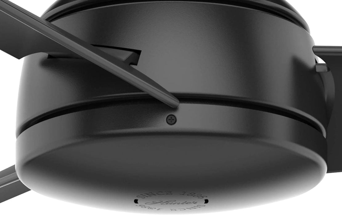 52 in. Matte Black Ceiling Fan, 3 Blade Ceiling Fan with Light, Hugger Ceiling Fans-9-ErisView