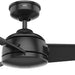 52 in. Matte Black Ceiling Fan, 3 Blade Ceiling Fan with Light, Hugger Ceiling Fans-1-ErisView