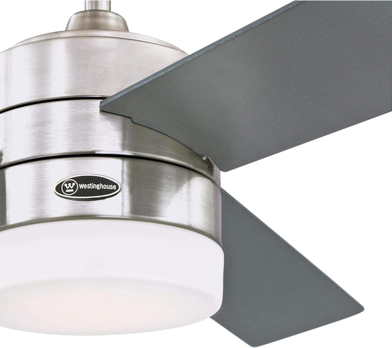 52 in. Matte Black Ceiling Fan with Frosted Glass, Modern Ceiling Fan and Light Remote Control-11-ErisView