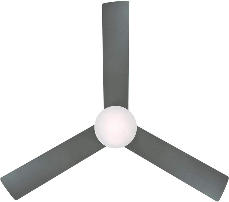 52 in. Matte Black Ceiling Fan with Frosted Glass, Modern Ceiling Fan and Light Remote Control-12-ErisView