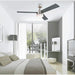 52 in. Matte Black Ceiling Fan with Frosted Glass, Modern Ceiling Fan and Light Remote Control-14-ErisView
