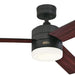52 in. Matte Black Ceiling Fan with Frosted Glass, Modern Ceiling Fan and Light Remote Control-2-ErisView