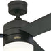 52 in. Matte Black Ceiling Fan with Frosted Glass, Modern Ceiling Fan and Light Remote Control-6-ErisView