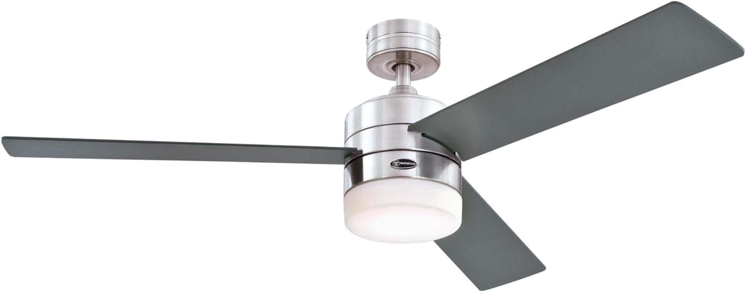 52 in. Matte Black Ceiling Fan with Frosted Glass, Modern Ceiling Fan and Light Remote Control-9-ErisView