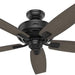 52 in. Matte Black Ceiling Fan with LED Light Kit and Handheld Remote, Hugger Ceiling Fans-4-ErisView