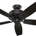 52 in. Matte Black Ceiling Fan with LED Light Kit and Handheld Remote, Hugger Ceiling Fans-6-ErisView