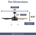 52 in. Matte Black Contemporary Ceiling Fan with Light Pull Chain, LED Reversible Ceiling Fan Winter Summer-5-ErisView