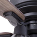 52 in. Matte Black Farmhouse Flush Mount LED Ceiling Fan with Light and Pull Chain, Reversible Ceiling Fan Winter Summer-9-ErisView
