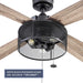 52 in. Matte Black Industrial Ceiling Fans, LED Ceiling Fan with Light Pull Chain, Reversible Ceiling Fan Winter Summer-3-ErisView