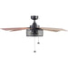 52 in. Matte Black Industrial Ceiling Fans, LED Ceiling Fan with Light Pull Chain, Reversible Ceiling Fan Winter Summer-8-ErisView