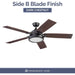 52 in. Matte Black Industrial Ceiling Fans, Smart Fans with Light and Remote Control, Compatible with Alexa and Google Assistant-8-ErisView
