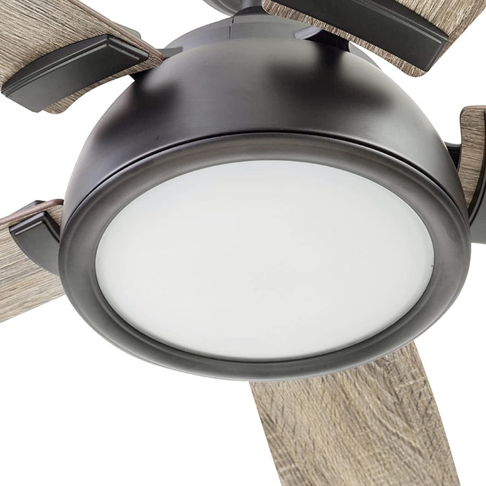 52 in. Matte Black Industrial Ceiling Fans, Smart Fans with Light and Remote Control, Compatible with Alexa and Google Assistant-9-ErisView