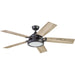 52 in. Matte Black Industrial Ceiling Fans, Smart Fans with Light and Remote Control, Compatible with Alexa and Google Assistant-1-ErisView