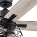 52 in. Matte Black Industrial Ceiling Fans with Light Pull Chain, LED Ceiling Fan and Light, Reversible Fan in Winter Summer-12-ErisView