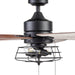 52 in. Matte Black Industrial Ceiling Fans with Light Pull Chain, LED Ceiling Fan and Light, Reversible Fan in Winter Summer-14-ErisView