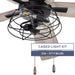 52 in. Matte Black Industrial Ceiling Fans with Light Pull Chain, LED Ceiling Fan and Light, Reversible Fan in Winter Summer-5-ErisView
