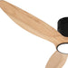 52 in. Matte Black Low Profile Ceiling Fan for Living Room Bedroom Office, Wood Flush Mount Ceiling Fan with Light-7-ErisView