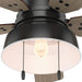 52 in. Matte Black Outdoor Fan, Indoor Ceiling Fans with LED Light Kit and Pull Chain, Hugger Ceiling Fans-11-ErisView