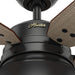 52 in. Matte Black Outdoor Fan, Indoor Ceiling Fans with LED Light Kit and Pull Chain, Hugger Ceiling Fans-15-ErisView