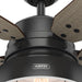 52 in. Matte Black Outdoor Fan, Indoor Ceiling Fans with LED Light Kit and Pull Chain, Hugger Ceiling Fans-16-ErisView