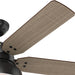 52 in. Matte Black Outdoor Fan, Indoor Ceiling Fans with LED Light Kit and Pull Chain, Hugger Ceiling Fans-18-ErisView