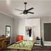 52 in. Matte Black Outdoor Fan, Indoor Outdoor Ceiling Fans with LED Light Kit and Pull Chain-2-ErisView