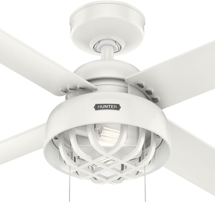52 in. Matte Black Outdoor Fan, Indoor Outdoor Ceiling Fans with LED Light Kit and Pull Chain-4-ErisView