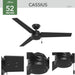 52 in. Matte Black Outdoor Fan, Indoor Outdoor Ceiling Fans with Pull Chain Control, Hugger Ceiling Fans-2-ErisView